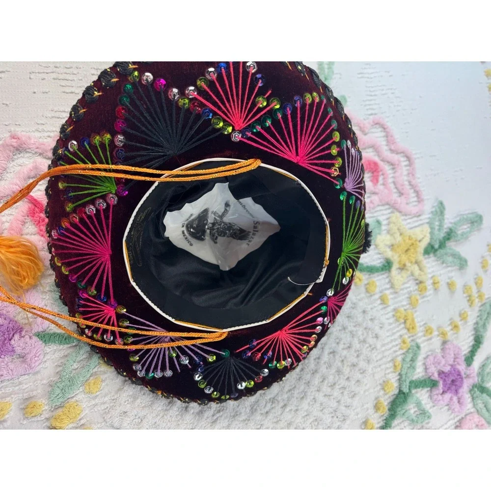 Salazar Yepez Hat‎ Festive Sequin Embellished Fiesta Party Costume Accessory